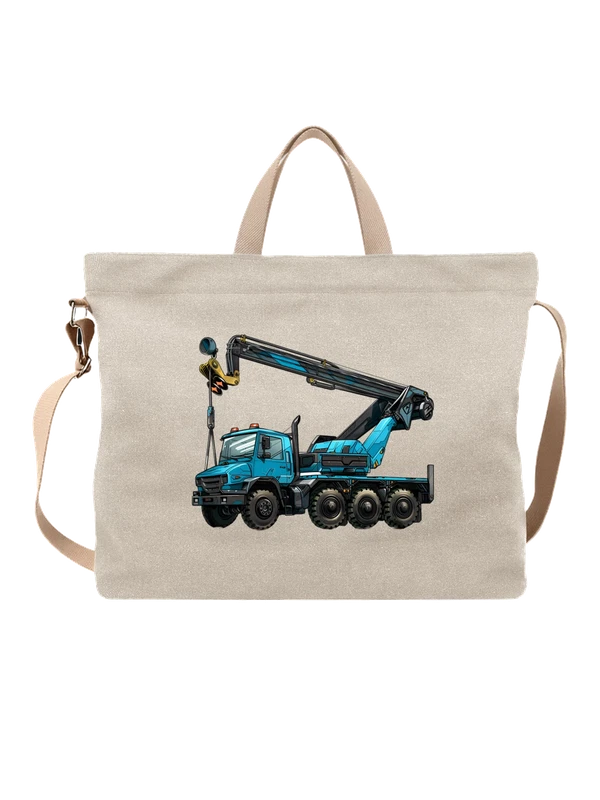 Сумка с blue mobile crane truck на шасси — Белая, фото 1