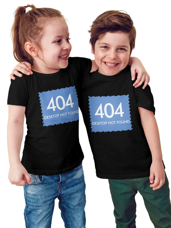 Футболка Компьютер Ошибка 404 — Чёрная, фото 1