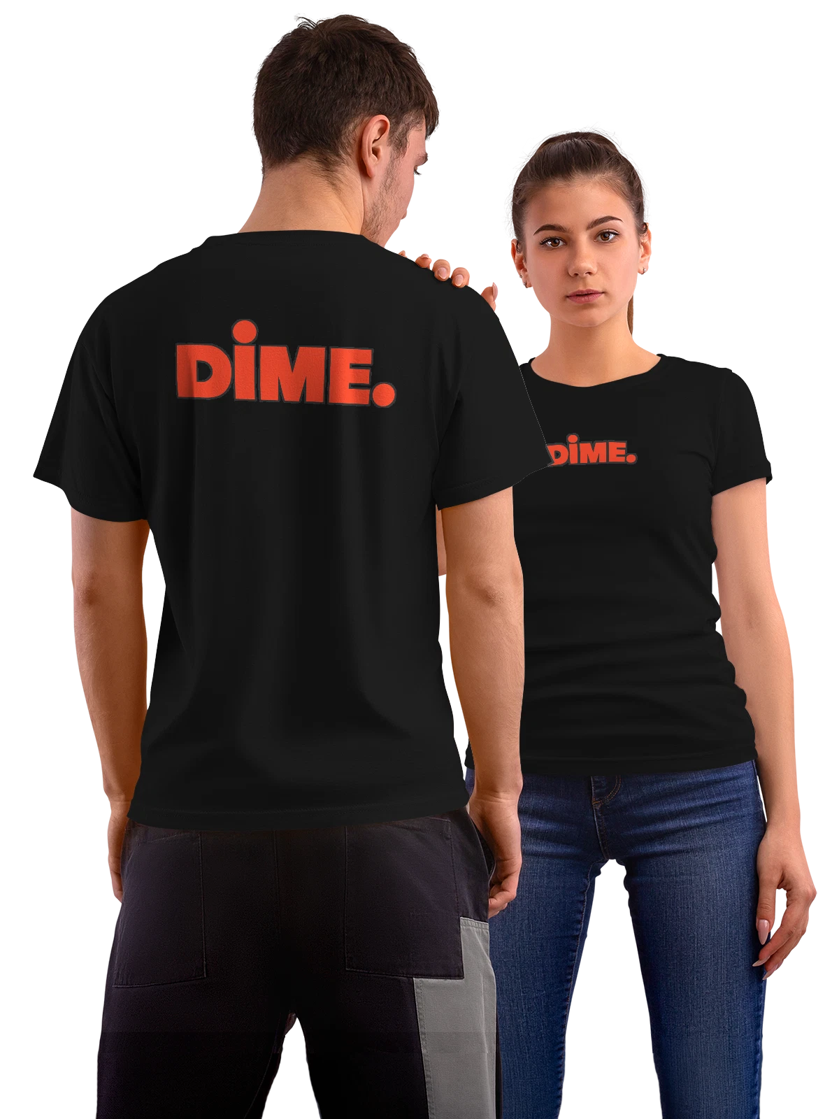 Футболка Dime чёрная с принтом на спине — скейт культура — Чёрная, фото 1