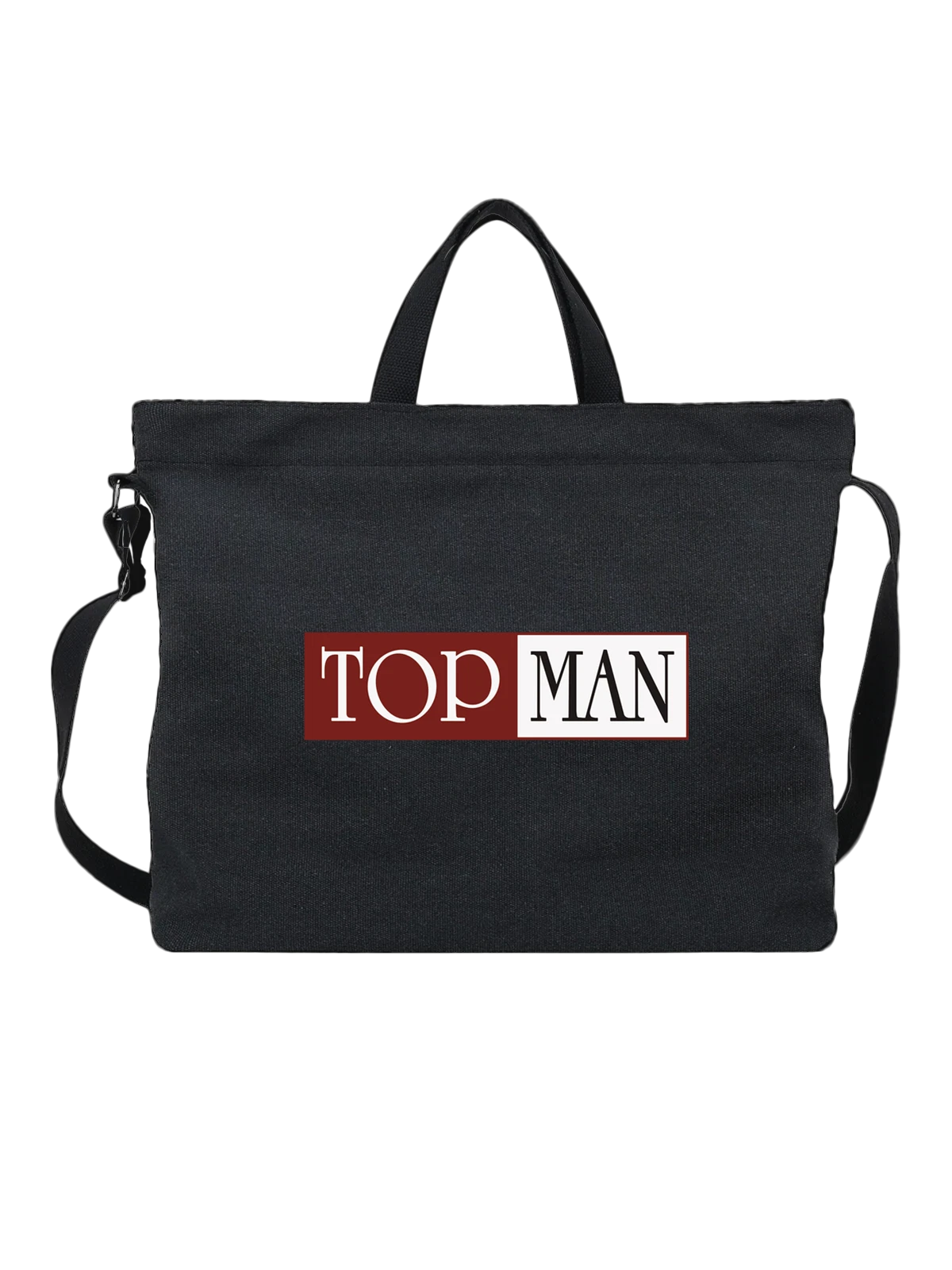 Сумка Topman чёрная с принтом — лондонская мода — Чёрная, фото 1
