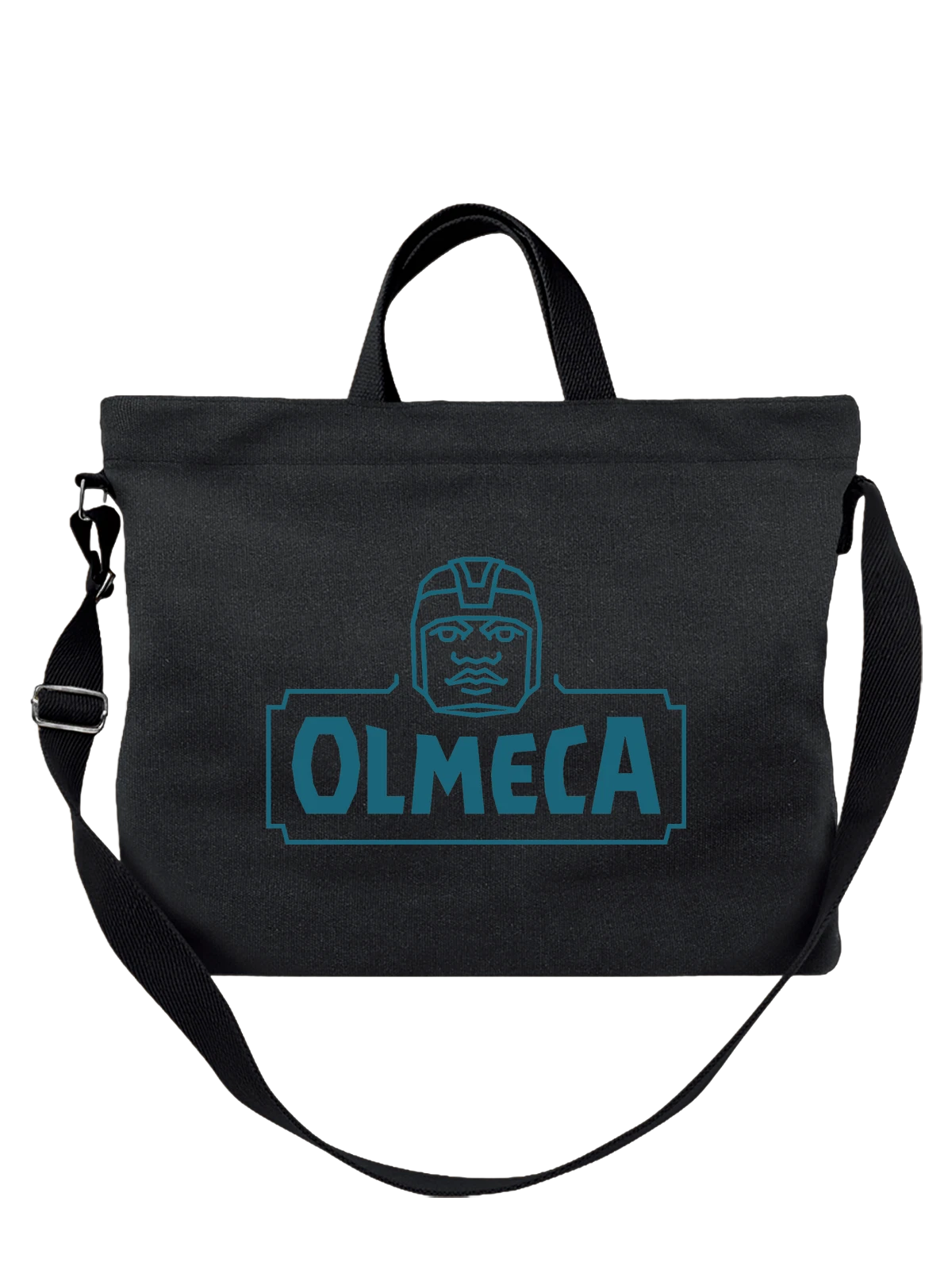 Сумка Olmeca чёрная с принтом — современная айдентика — Чёрная, фото 1