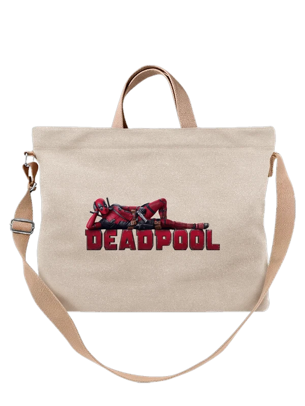 Сумка Дэдпул надпись Deadpool — Белая, фото 1