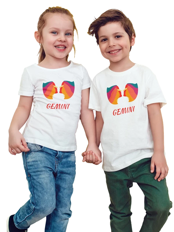 Футболка со знаком зодиака Близнецы Gemini — Белая, фото 1