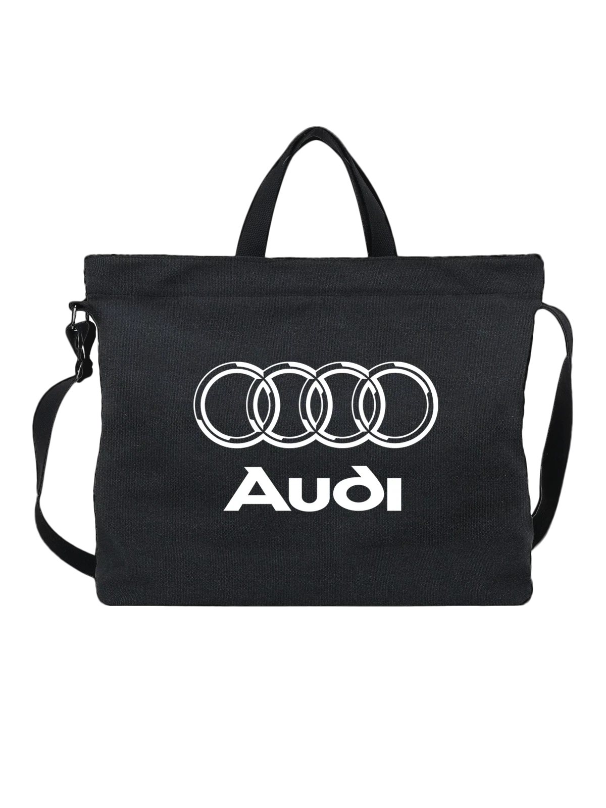 Сумка Audi чёрная с принтом — симметричная композиция — Чёрная, фото 1