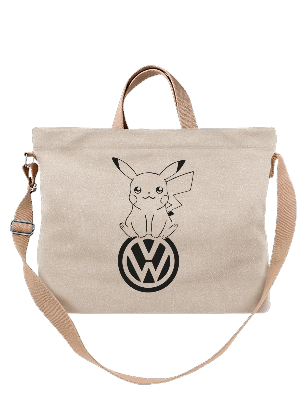 Сумка Volkswagen белая с принтом — молниевидный хвост — Белая, фото 1