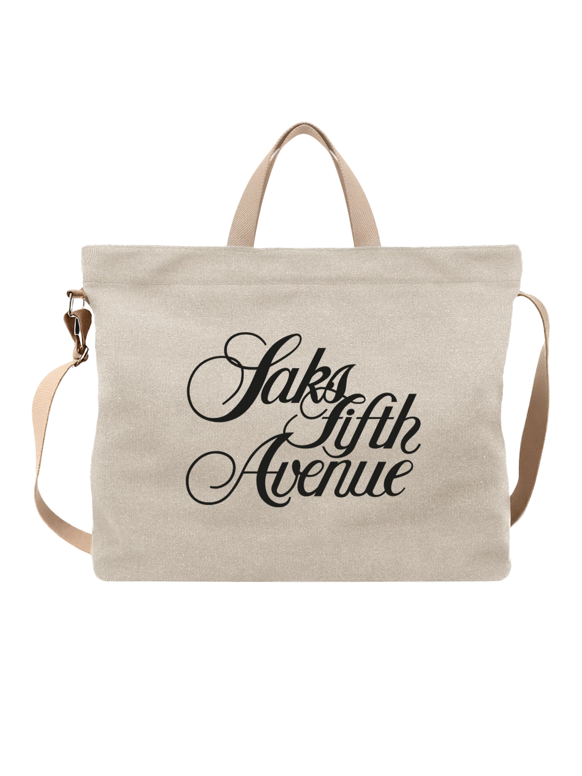 Сумка Saks Fifth Avenue белая с принтом — дизайнерские коллекции — Белая, фото 1