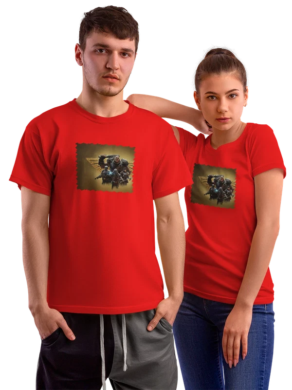 Футболка Игра Warhammer 40000 Darktide Video Game — Красная, фото 1