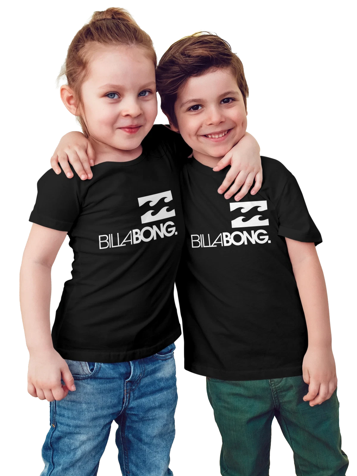 Футболка детская Billabong чёрная с принтом — серфбординг и пляж — Чёрная, фото 1