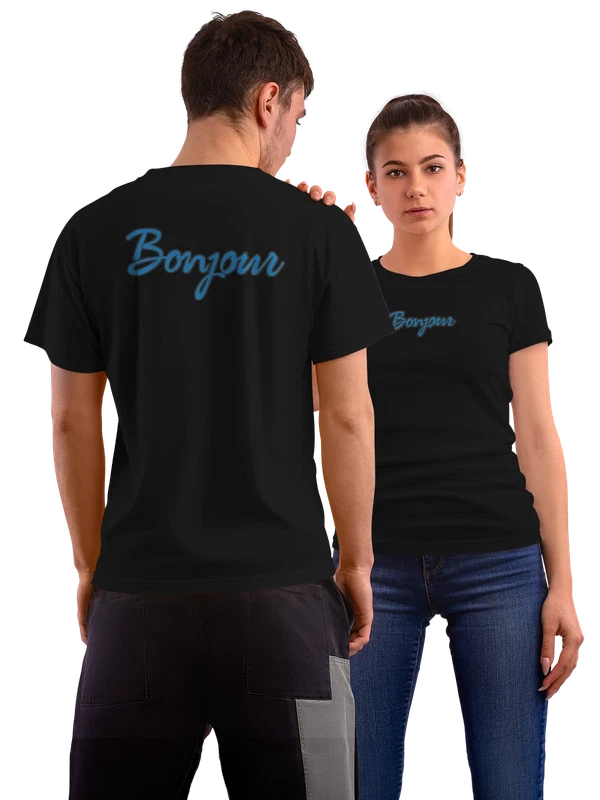 Футболка Bonjour — Чёрная, фото 1