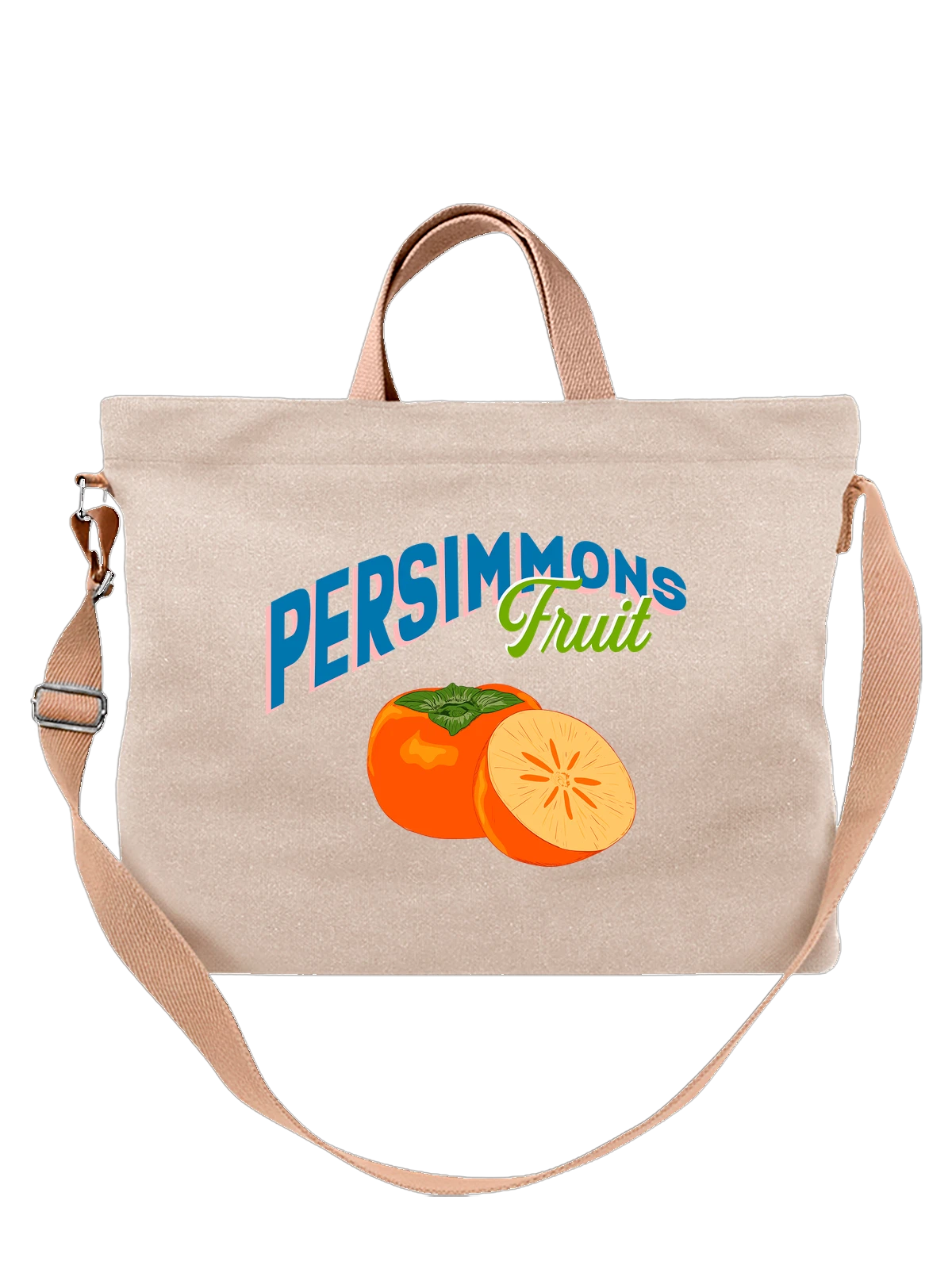 Сумка Хурма persimmons fruit белая с принтом — растительная пища — Белая, фото 1
