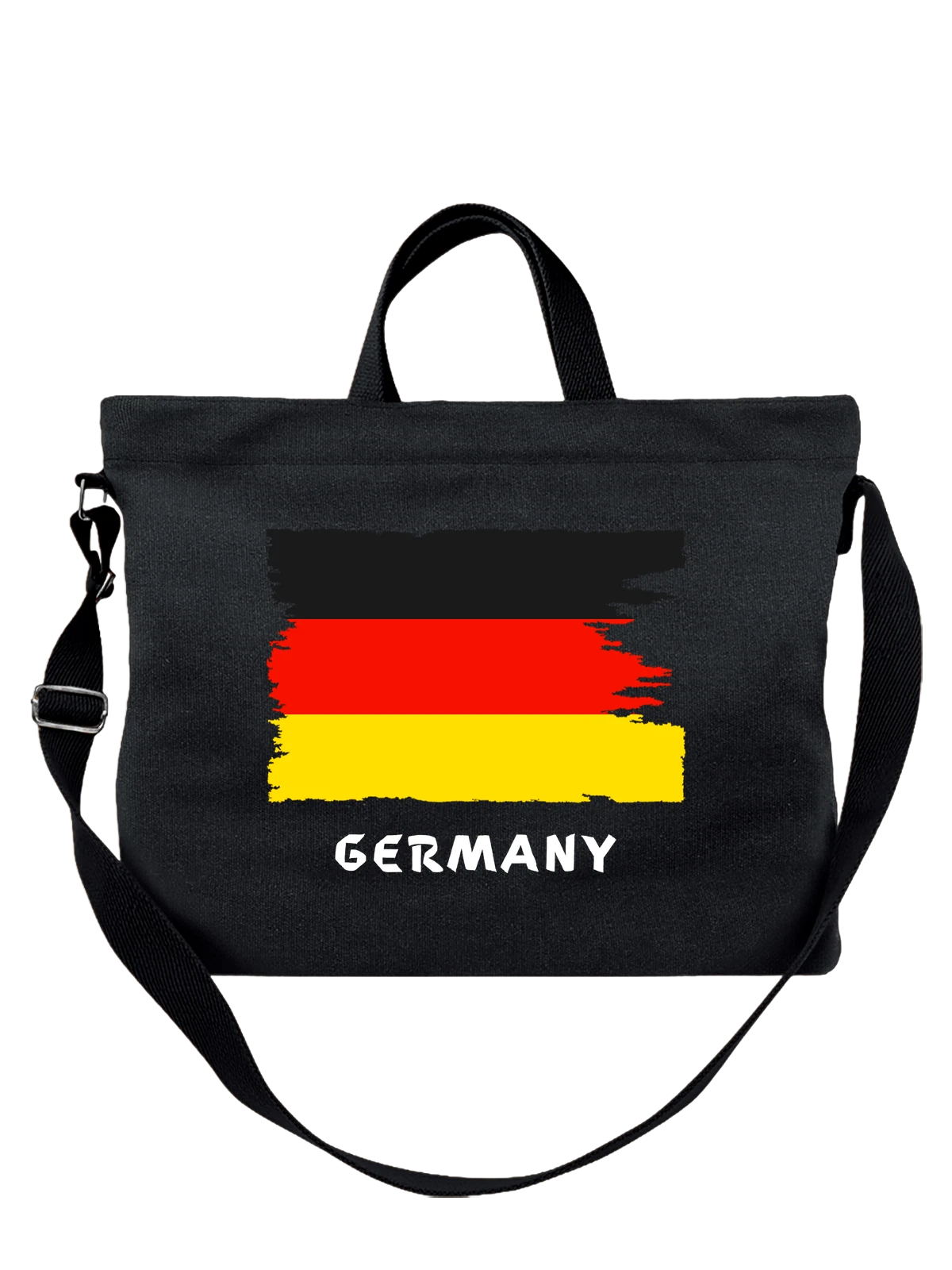 Сумка с флагом Германии Germany чёрная с принтом — национальная символика — Чёрная, фото 1