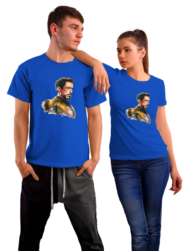Футболка Железный Человек Iron Man Тони Старк Tony Stark — Синяя, фото 1