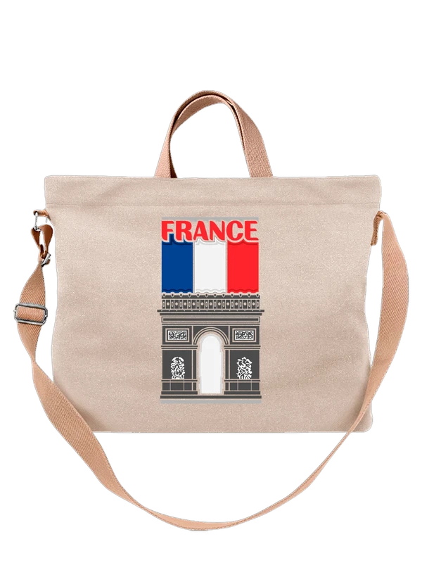 Сумка с флагом France Франция Триумфальная арка — Белая, фото 1