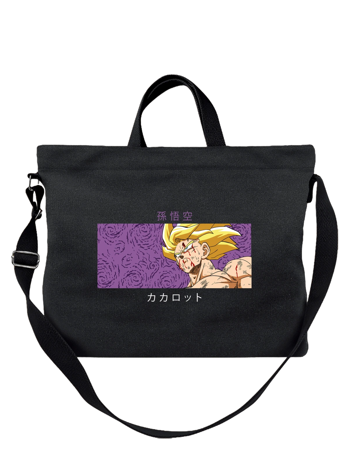 Сумка Гоку Супер Сайян Dragon Ball Z чёрная с принтом — боевой персонаж — Чёрная, фото 1