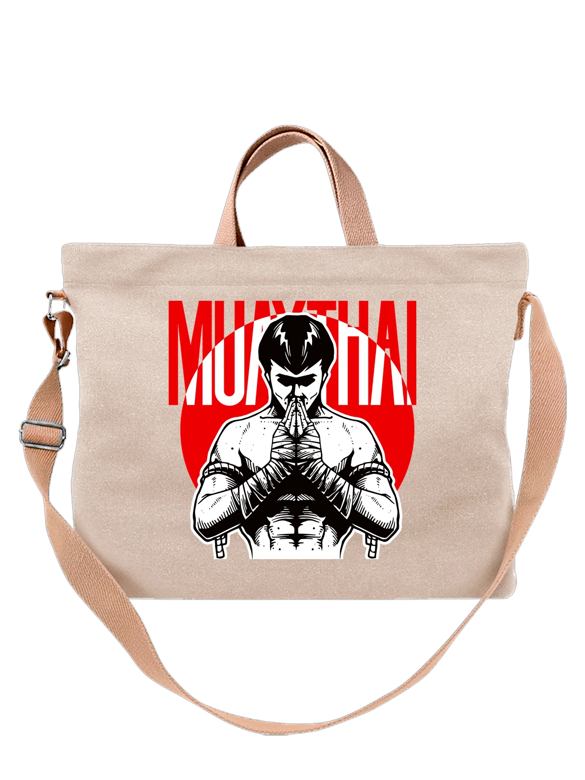 Сумка Тайский бокс muay thai белая с принтом — подарок бойцу — Белая, фото 1