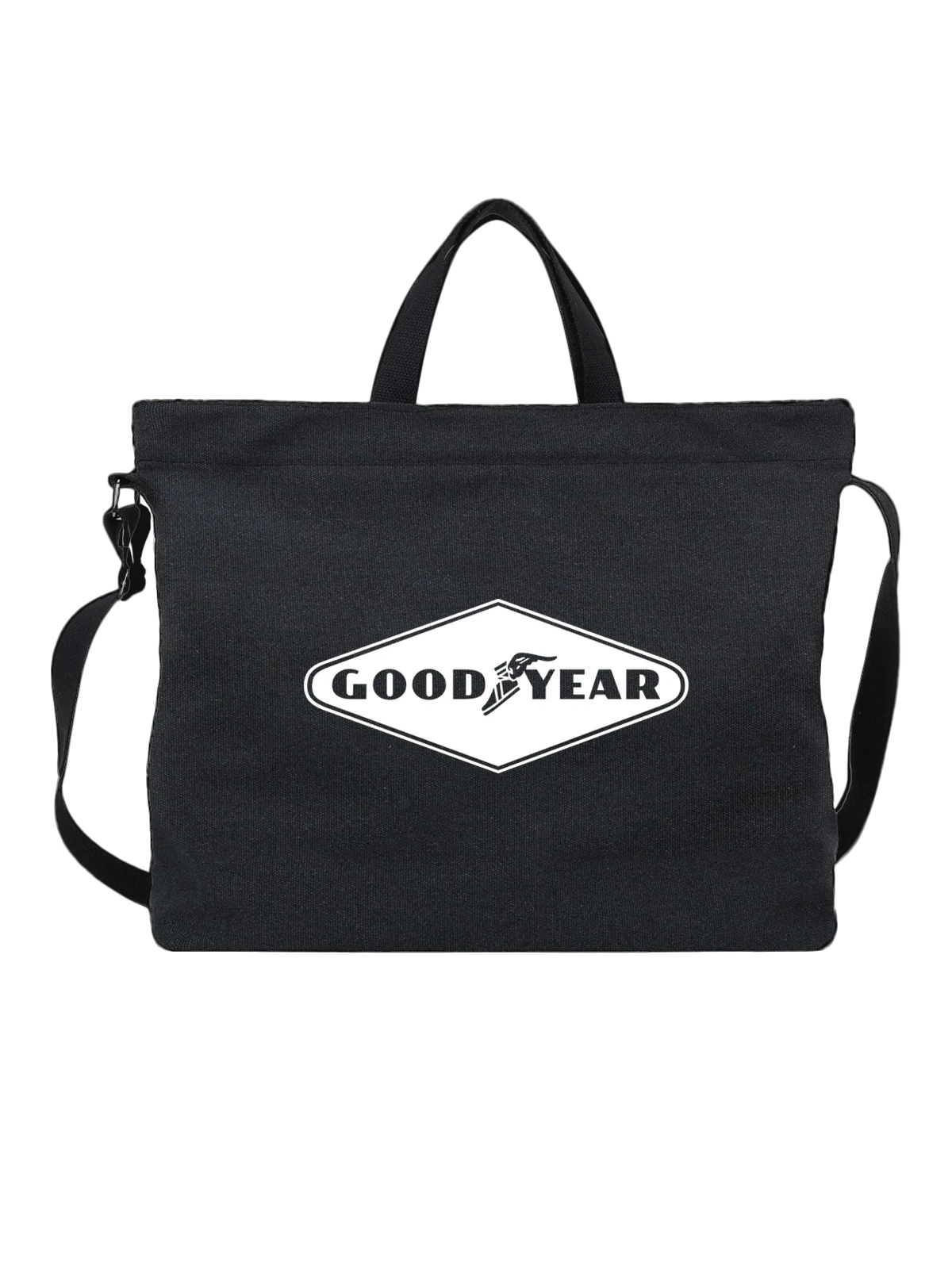 Сумка Goodyear чёрная с принтом — автомобильные покрышки — Чёрная, фото 1