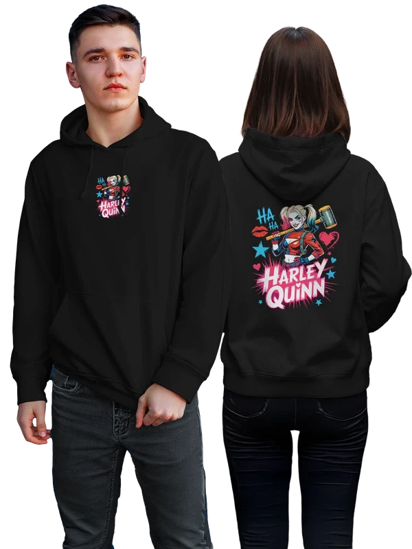 Худи Харли Квинн Harley Quinn мультфильм комиксы — Чёрная, фото 1