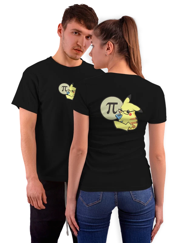 Футболка пикачу с калькулятором — Чёрная, фото 1