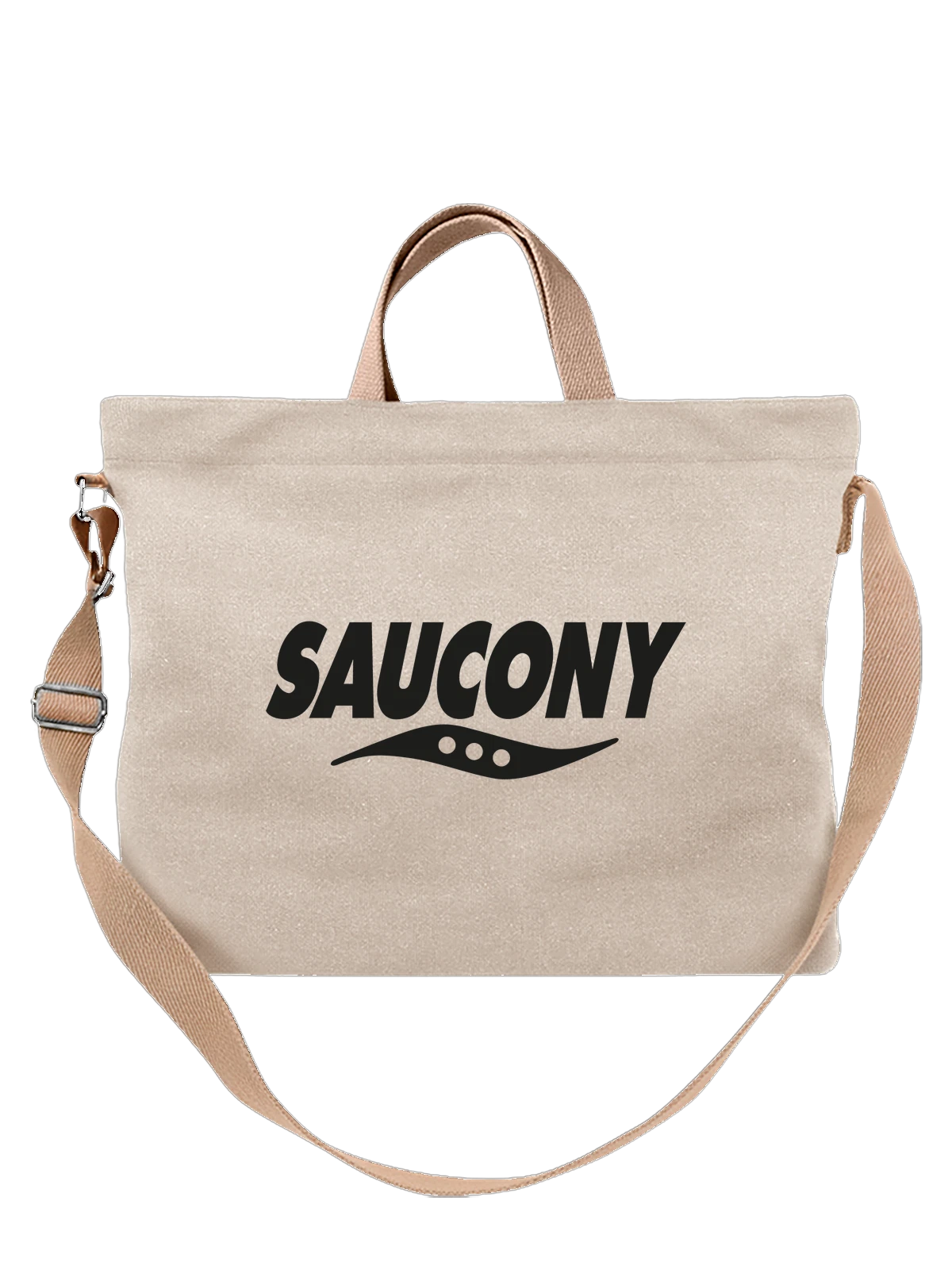 Сумка Saucony белая с принтом — кроссовки для бега — Белая, фото 1