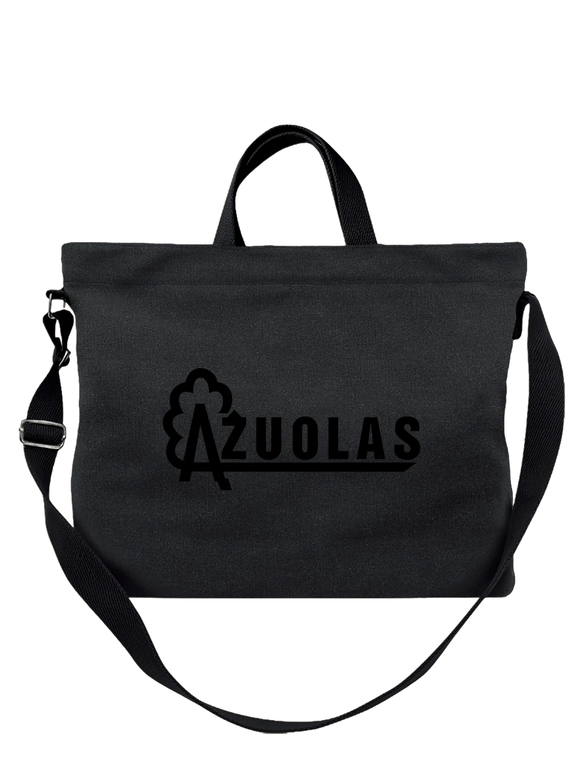 Сумка Azuolas чёрная с принтом — балтийская традиция — Чёрная, фото 1