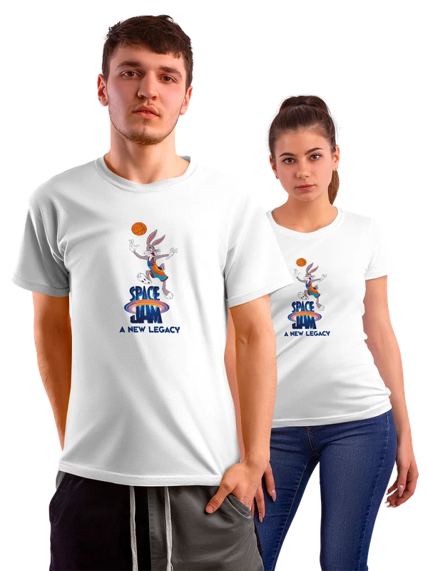 Футболка Багз Банни Space Jam баскетбол — Белая, фото 1