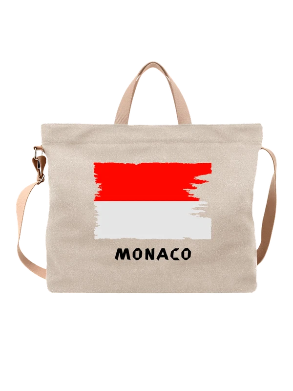 Сумка с флагом Монако Monaco — Белая, фото 1