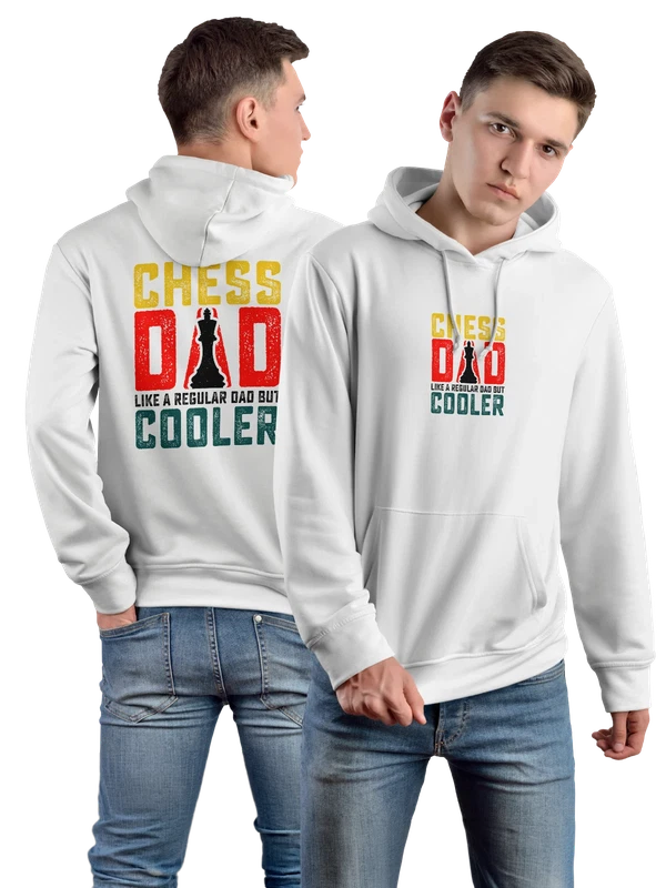 Худи шахматы chess dad — Белая, фото 1