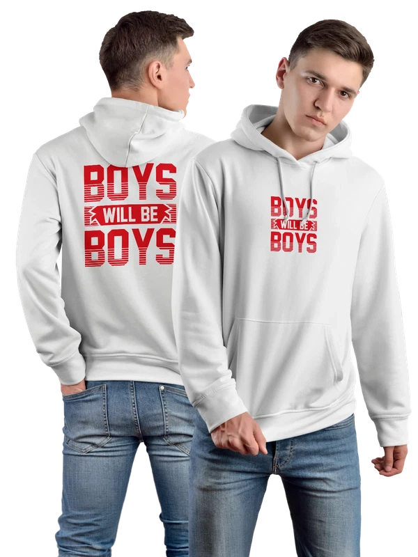 Худи с надписью boys — Белая, фото 1