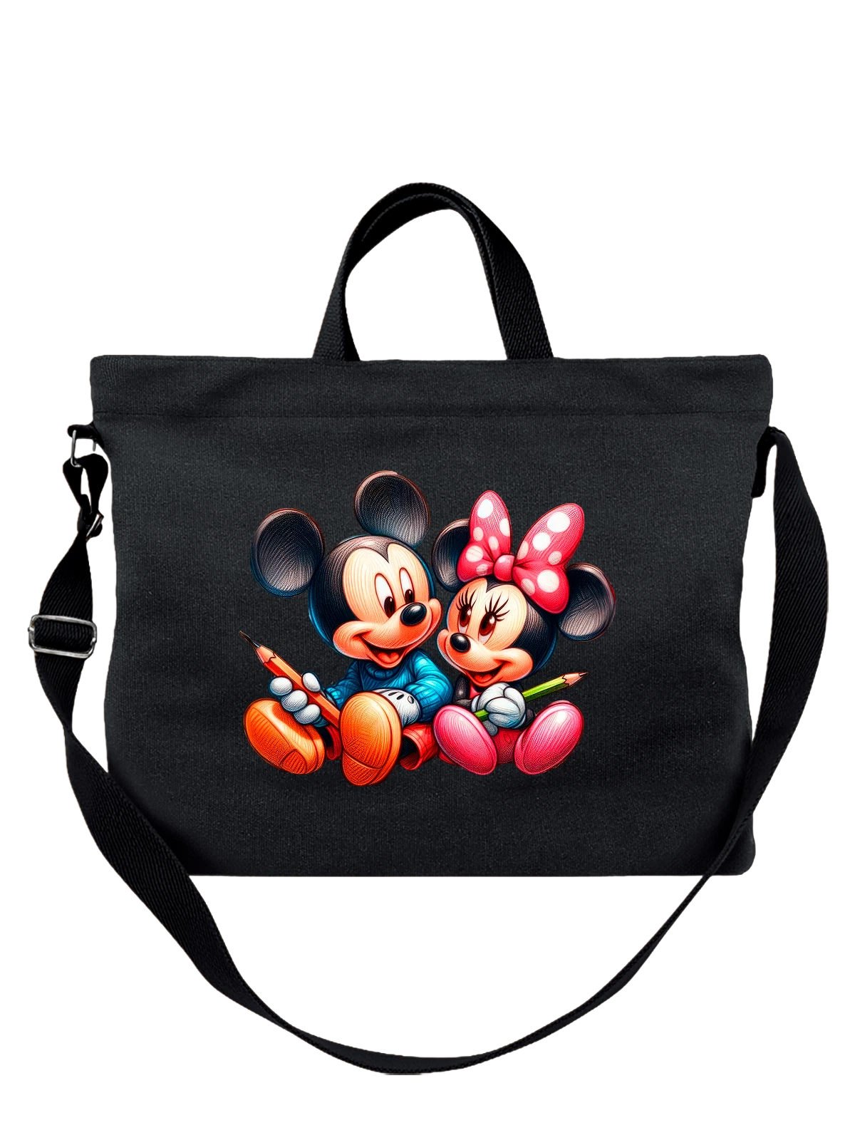 Сумка с Минни Микки Маус Minnie Mickey Mouse чёрная с принтом — коллекционный образ — Чёрная, фото 1