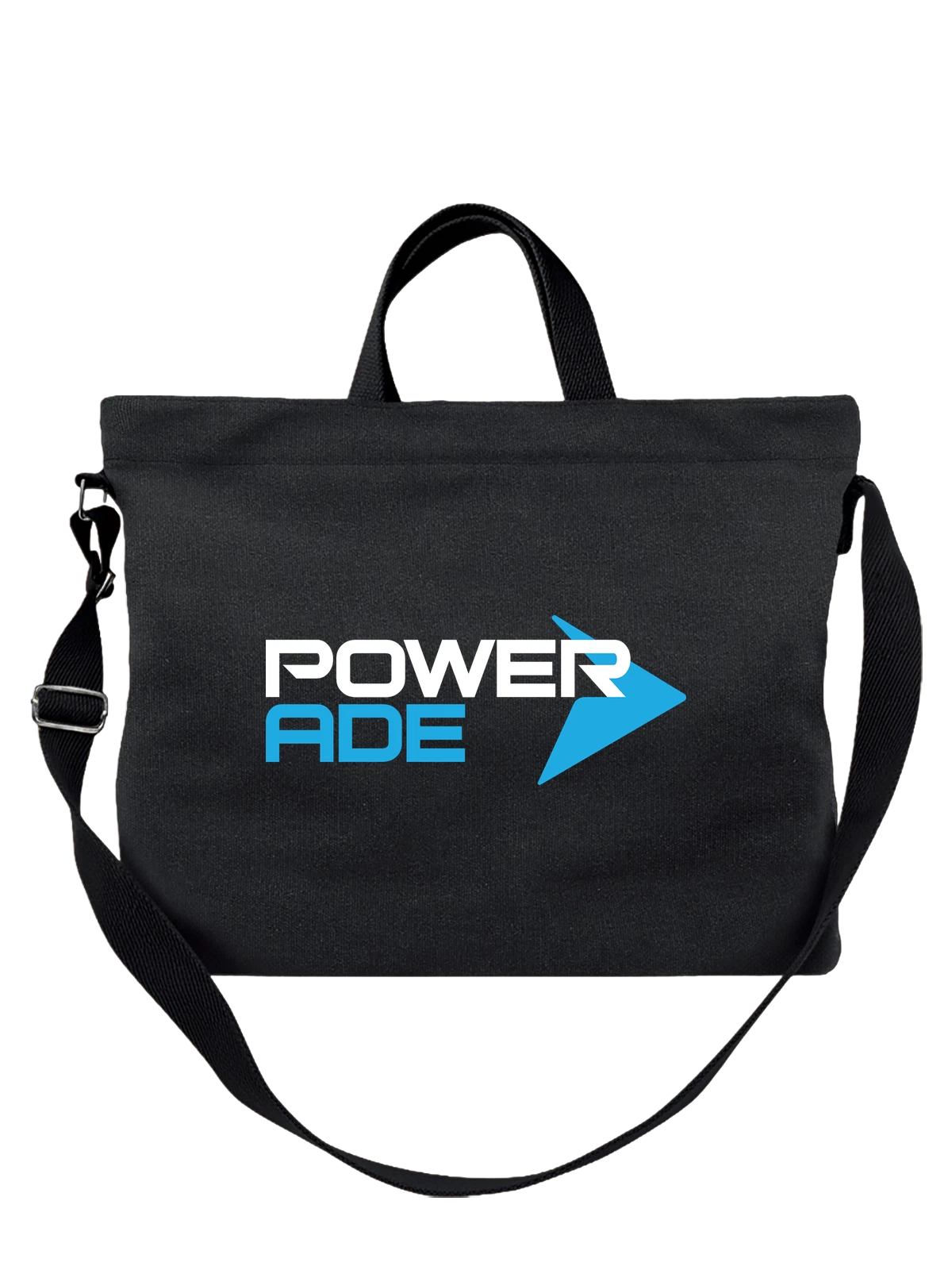 Сумка Powerade чёрная с принтом — современная айдентика — Чёрная, фото 1