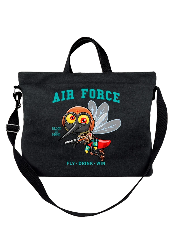 Сумка комар air force — Чёрная, фото 1
