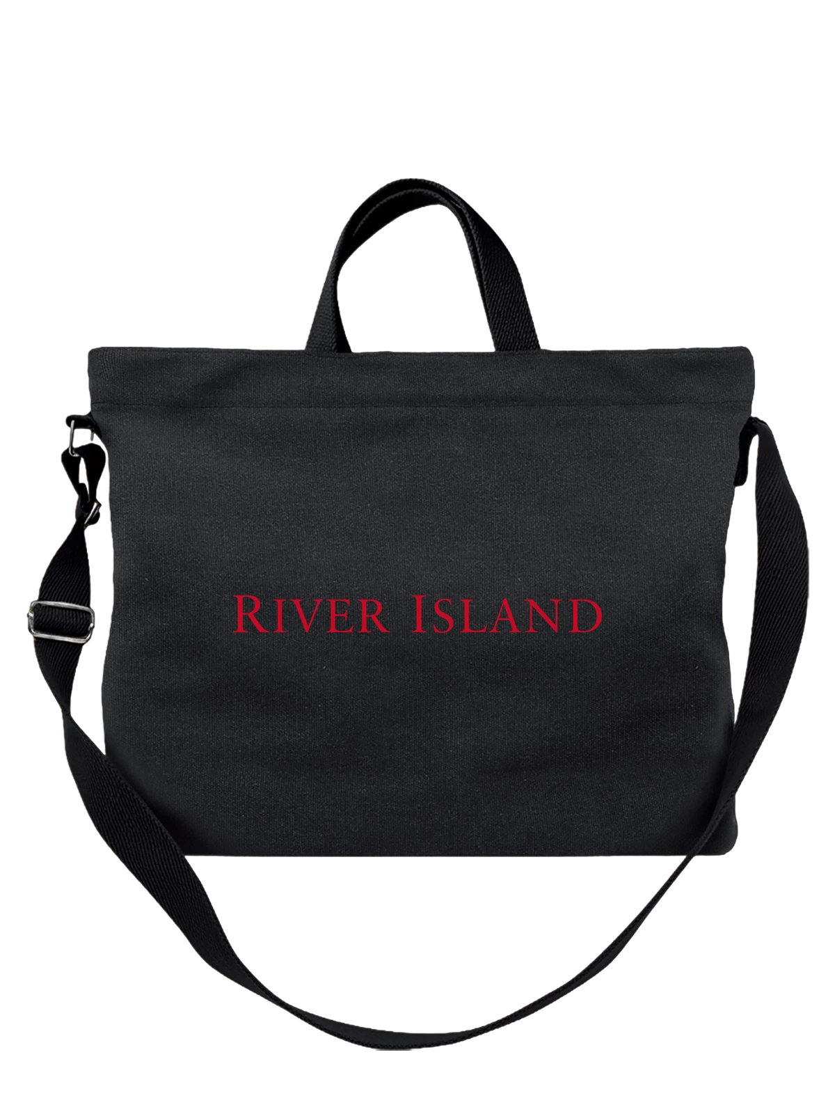 Сумка River Island чёрная с принтом — масс-маркет мода — Чёрная, фото 1