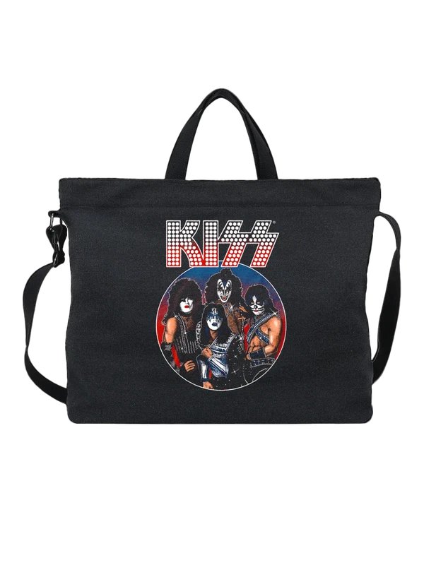 Сумка рок-группа KISS с макияжем и логотипом — Чёрная, фото 1