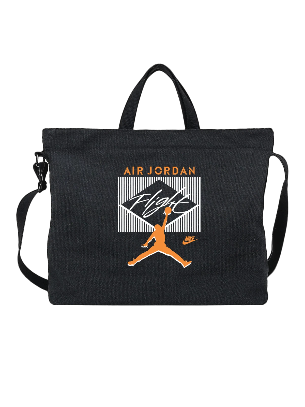 Сумка Jordan баскетболист в прыжке Air чёрная с принтом — баскетбол — Чёрная, фото 1