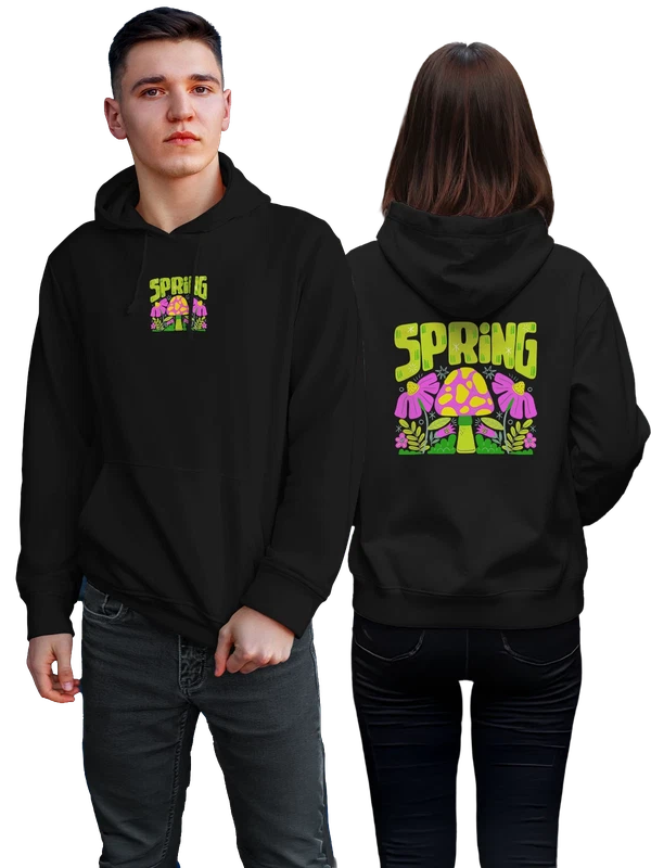 Худи цветы spring весна — Чёрная, фото 1