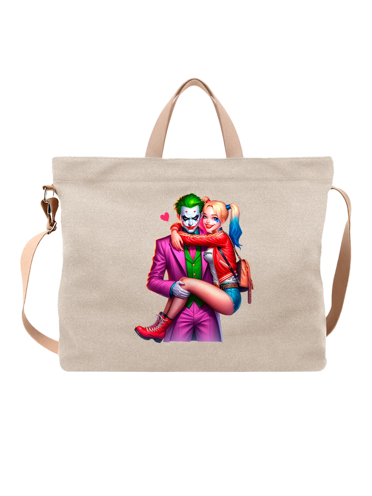 Сумка Харли Квинн Harley Quinn Джокер Joker белая с принтом — подарок поклоннику — Белая, фото 1