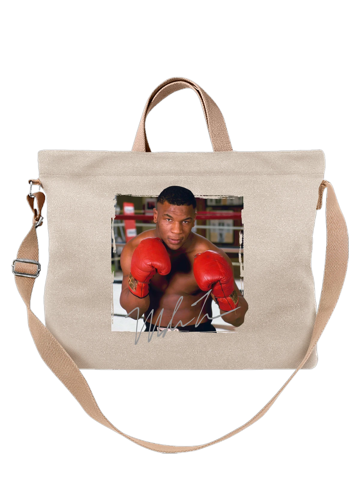 Сумка Майк Тайсон Mike Tyson белая с принтом — футболка подростку — Белая, фото 1