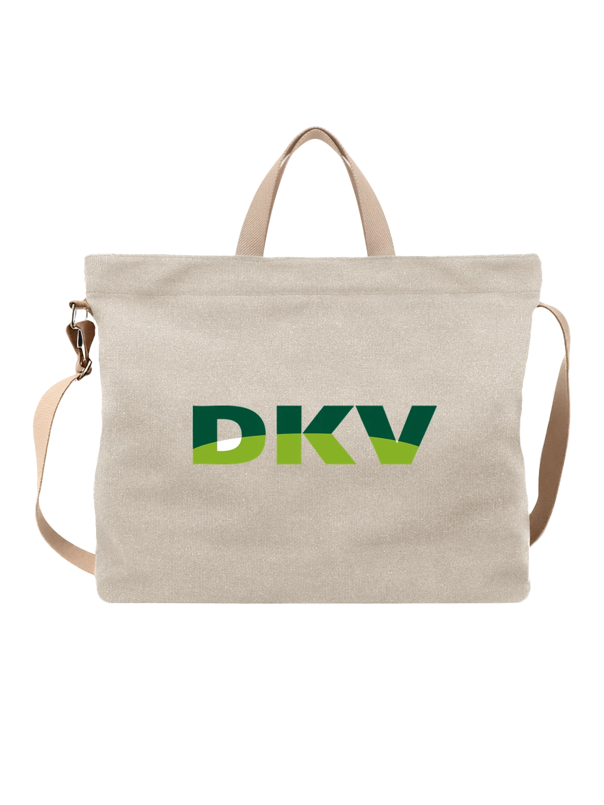 Сумка DKV белая с принтом — современная айдентика — Белая, фото 1