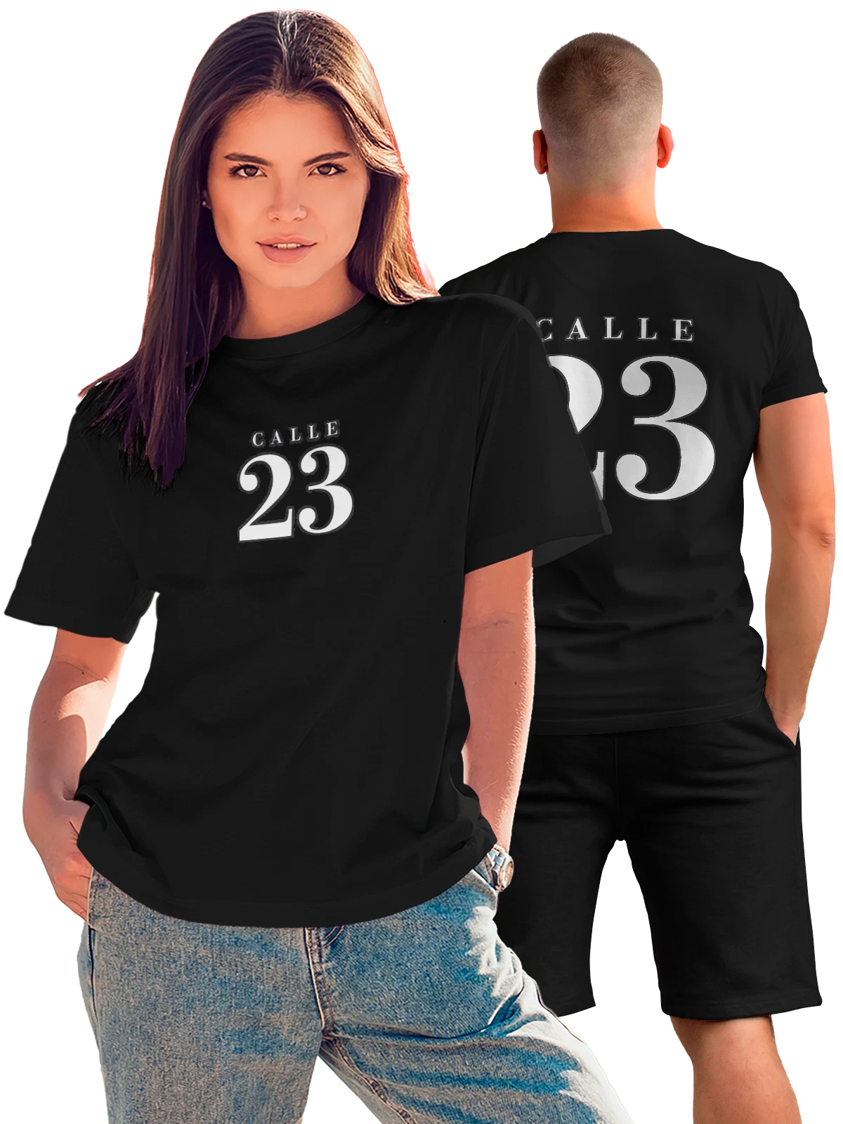 Футболка Calle 23 чёрная с принтом на спине — принт для бармена — Чёрная, фото 1