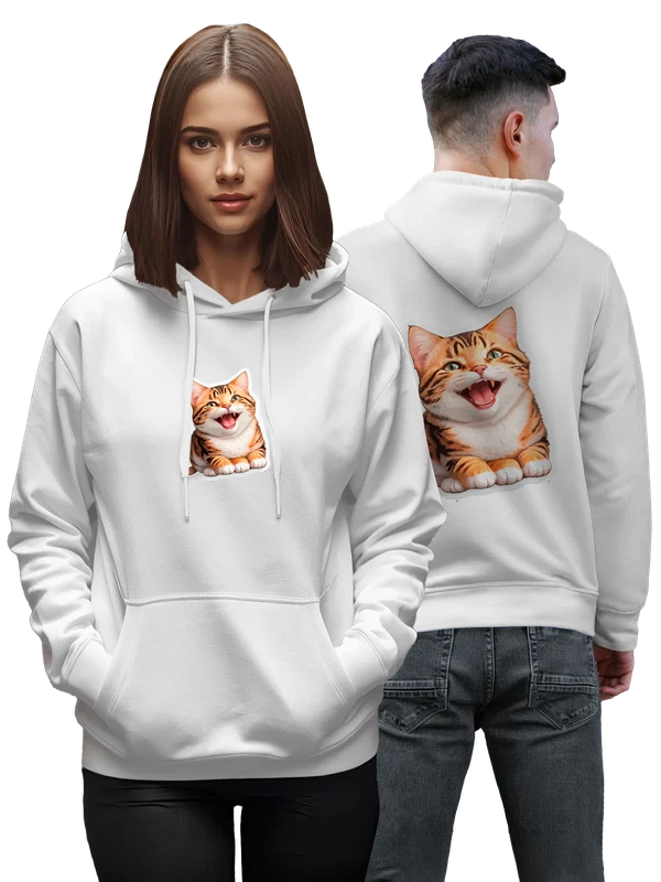 Худи с котом — Белая, фото 1