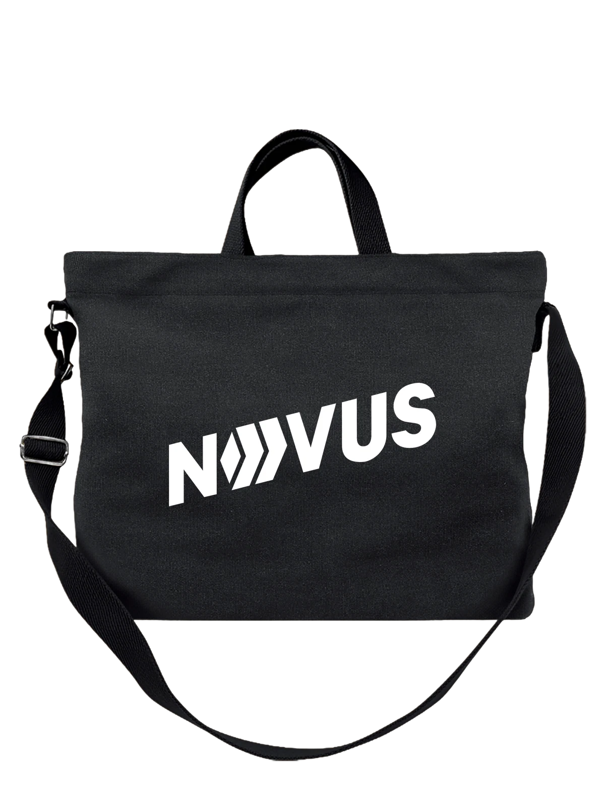 Сумка Novus чёрная с принтом — современная айдентика — Чёрная, фото 1