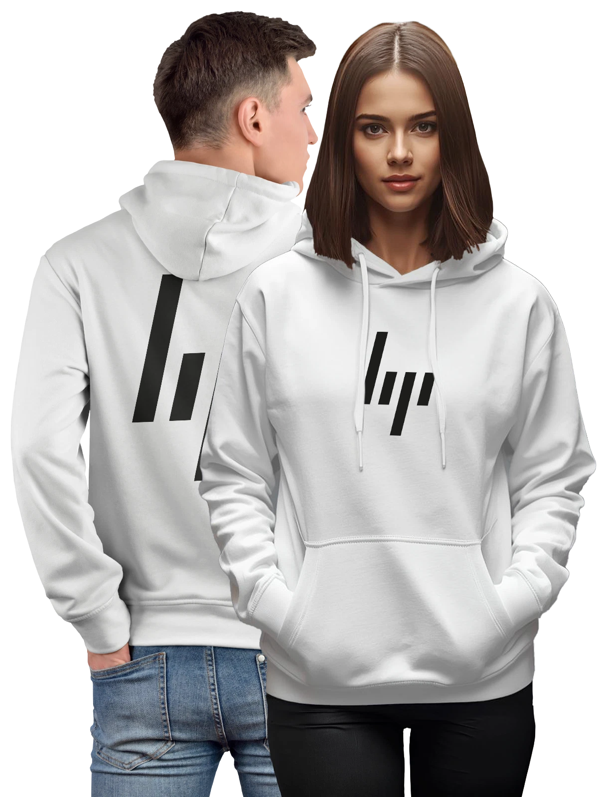 Худи HP белое с принтом — персональная техника — Белая, фото 1