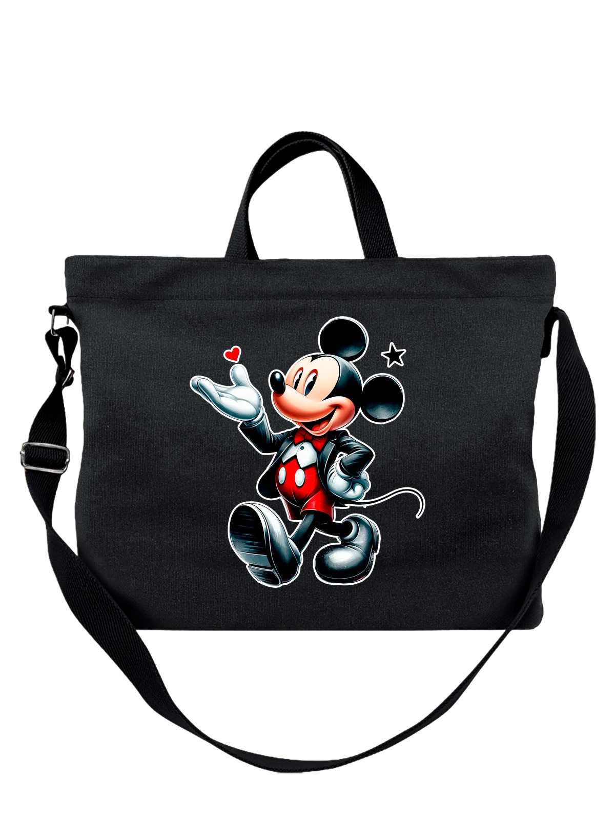 Сумка Микки Маус Mickey Mouse чёрная с принтом — подарок поклоннику — Чёрная, фото 1