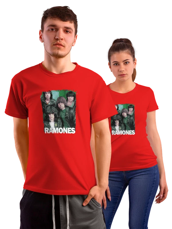 Футболка c Ramones Рамонес — Красная, фото 1