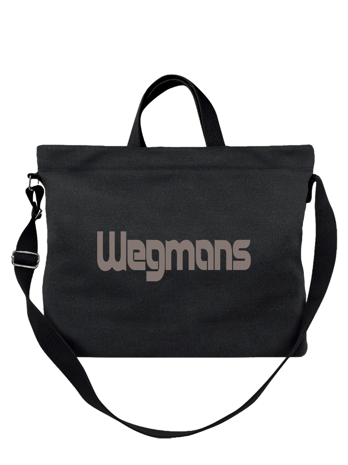 Сумка Wegmans чёрная с принтом — ретро реклама — Чёрная, фото 1