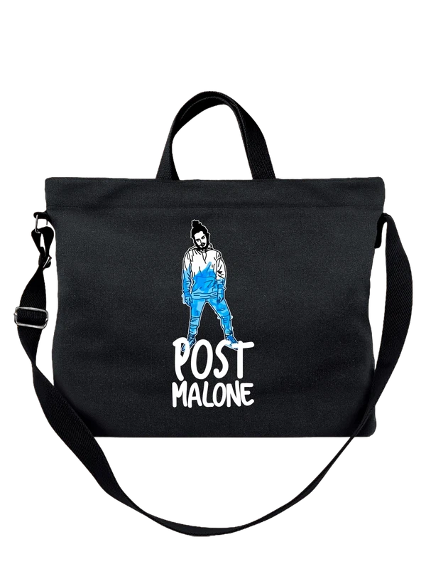 Сумка Post Malone логотип — Чёрная, фото 1