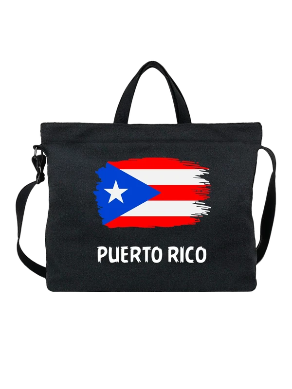 Сумка с флагом Пуэрто Рико Puerto Rico — Чёрная, фото 1