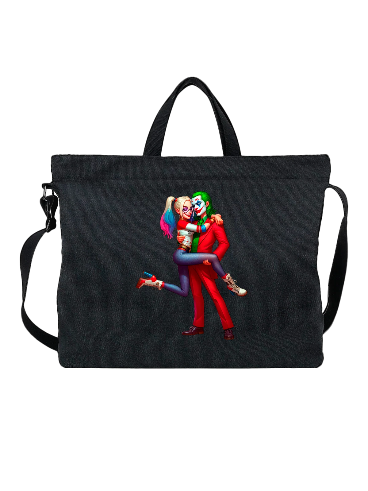 Сумка Джокер Joker Харли Квинн Harley Quinn чёрная с принтом — подарок поклоннику — Чёрная, фото 1
