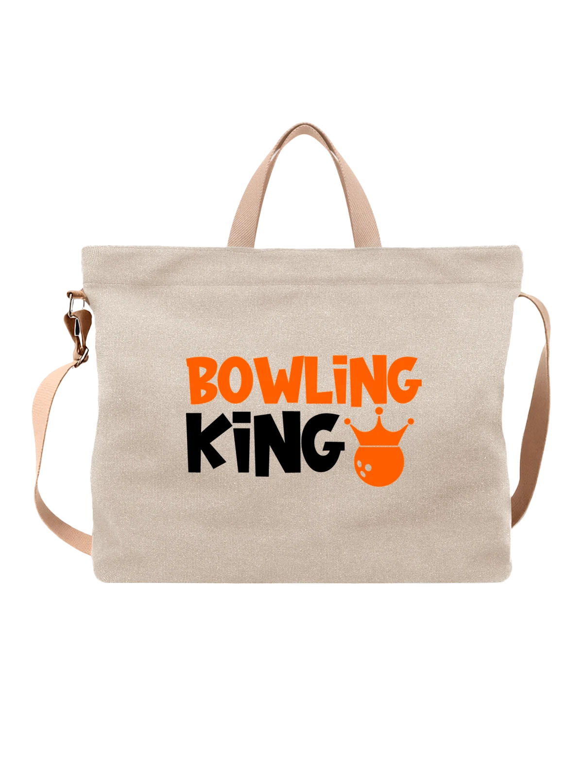 Сумка Надпись bowling king белая с принтом — спортивный инвентарь — Белая, фото 1