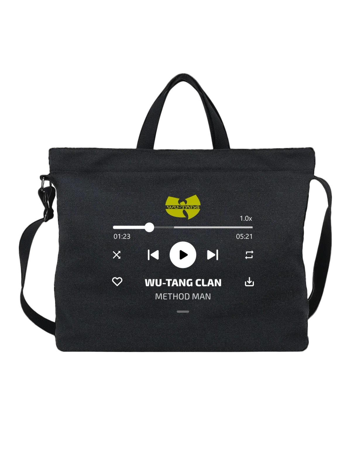 Сумка Wu Tang Clan Method man чёрная с принтом — футболка подростку — Чёрная, фото 1